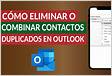Os contactos duplicados do Outlook aparecem na aplicação Contactos do iO